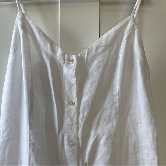 WILFRED Chariot Linen Midi Dress in White Medium - Picture 4 of 9